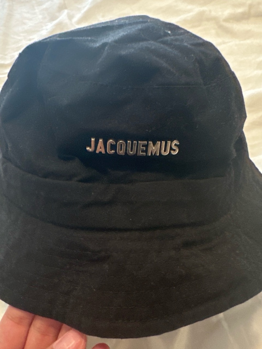 Jacquemus Black Embroidered Bucket Hat